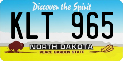 ND license plate KLT965