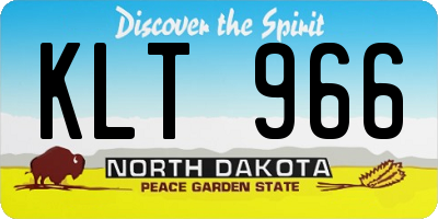 ND license plate KLT966