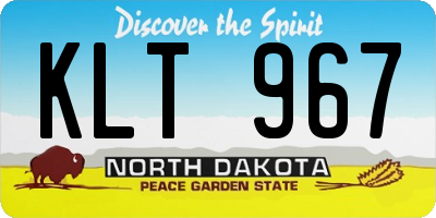 ND license plate KLT967