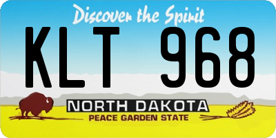 ND license plate KLT968