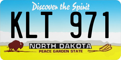 ND license plate KLT971