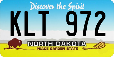 ND license plate KLT972