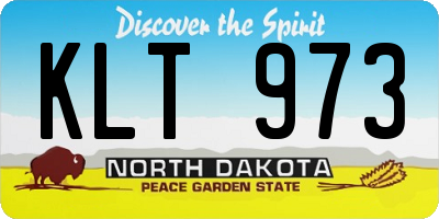 ND license plate KLT973