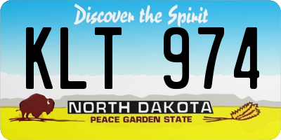 ND license plate KLT974