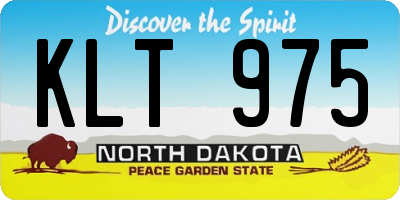 ND license plate KLT975
