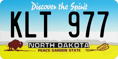 ND license plate KLT977