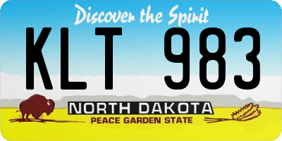 ND license plate KLT983