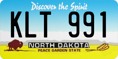 ND license plate KLT991