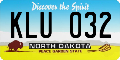 ND license plate KLU032