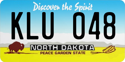 ND license plate KLU048
