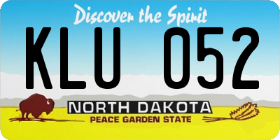 ND license plate KLU052