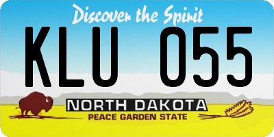 ND license plate KLU055