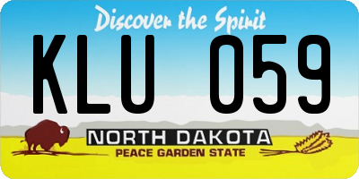 ND license plate KLU059