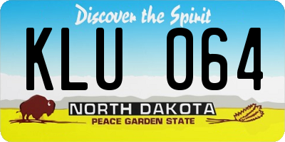 ND license plate KLU064