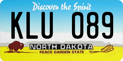 ND license plate KLU089
