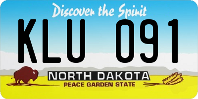 ND license plate KLU091