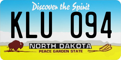 ND license plate KLU094
