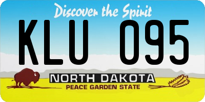 ND license plate KLU095