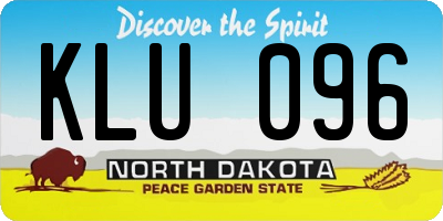 ND license plate KLU096