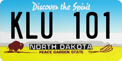 ND license plate KLU101