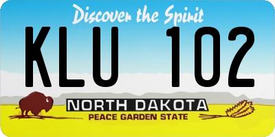 ND license plate KLU102