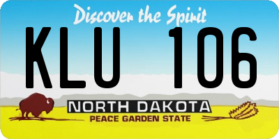 ND license plate KLU106