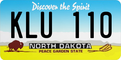 ND license plate KLU110