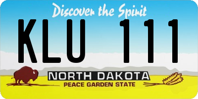 ND license plate KLU111
