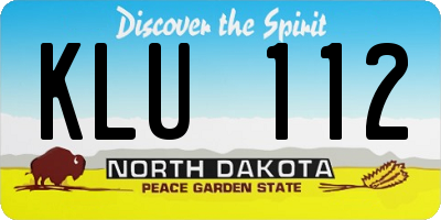 ND license plate KLU112