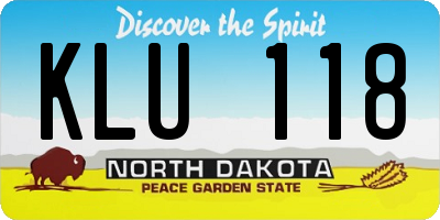 ND license plate KLU118