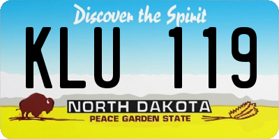 ND license plate KLU119