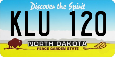 ND license plate KLU120