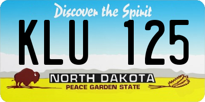 ND license plate KLU125