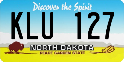 ND license plate KLU127