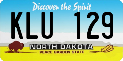 ND license plate KLU129