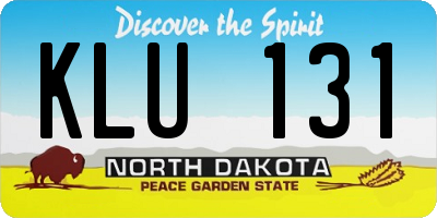 ND license plate KLU131