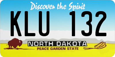 ND license plate KLU132