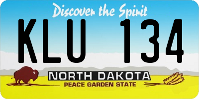 ND license plate KLU134
