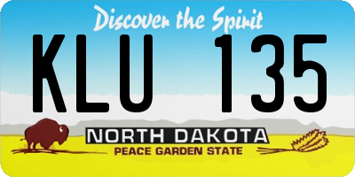 ND license plate KLU135