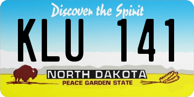 ND license plate KLU141