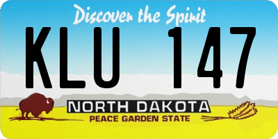 ND license plate KLU147