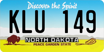 ND license plate KLU149