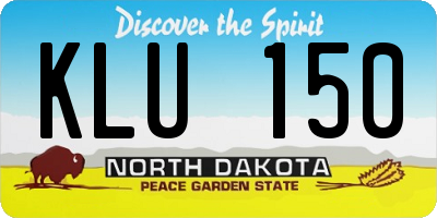 ND license plate KLU150