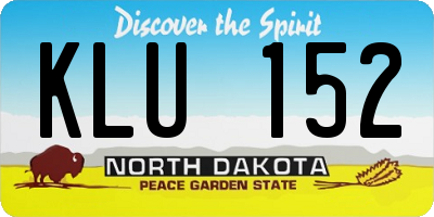 ND license plate KLU152
