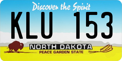 ND license plate KLU153