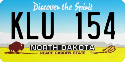 ND license plate KLU154