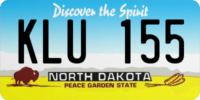 ND license plate KLU155