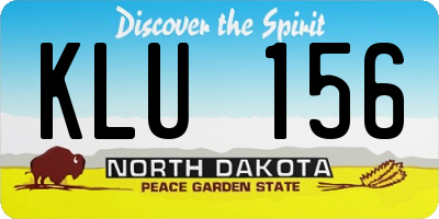 ND license plate KLU156