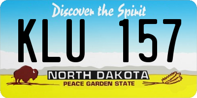ND license plate KLU157