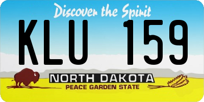 ND license plate KLU159